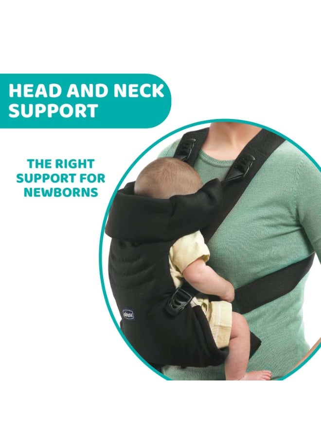 Chicco Easy Fit Baby Carrier with 2 Carry Positions, Safe & Easy to wear, 0m+ (Black Night) - Image 4